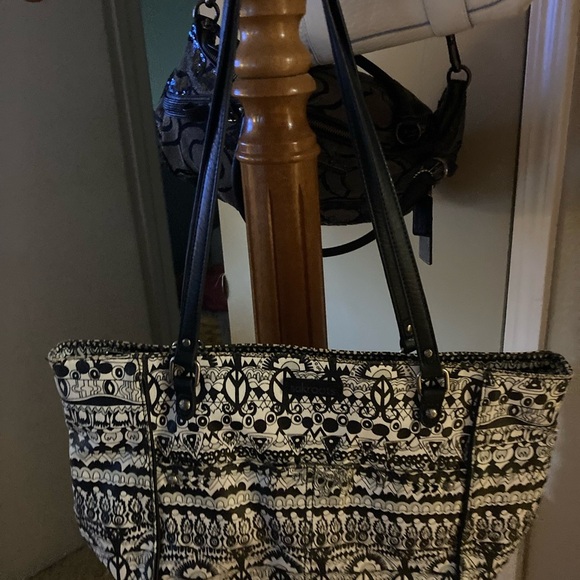 Sakroots Black and White Artistic Tote - Picture 1 of 8